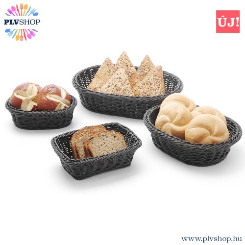 plvshop.hu - Kenyérkosár ovális fekete 250mm Hendi 426623