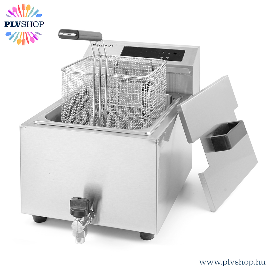 Hendi_207369_2 plvshop.hu - Fritőz 8 liter Mastercook digitális leengedő csappal Hendi 207369