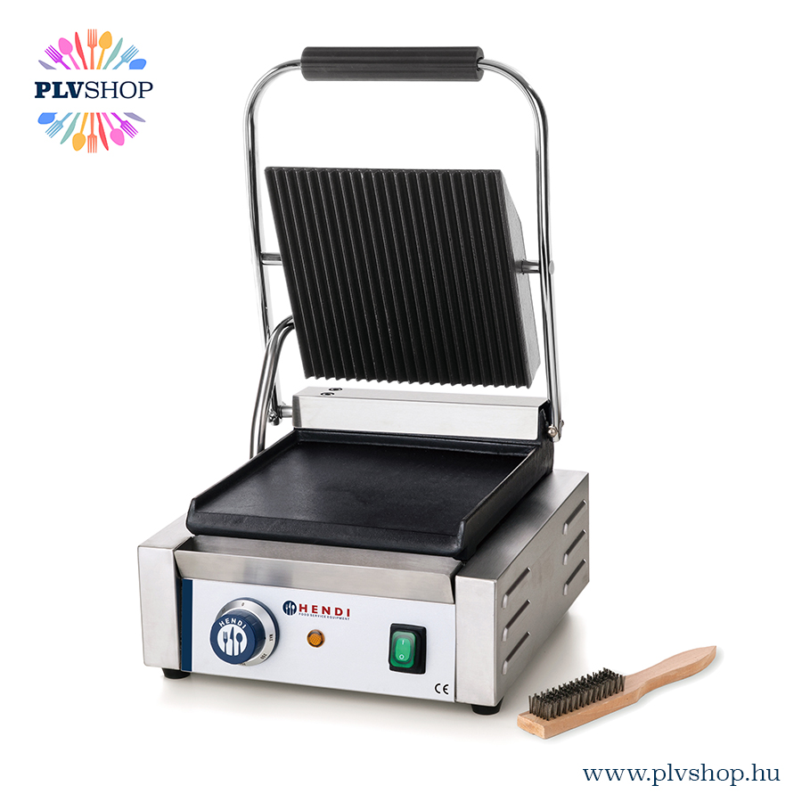 Hendi_263600 plvshop.hu - Kontakt grill alul sima/felül bordázott Hendi 263600