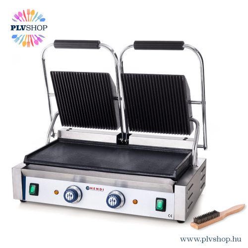 plvshop.hu - Kontakt grill dupla alul sima felül bordázott Hendi 263808