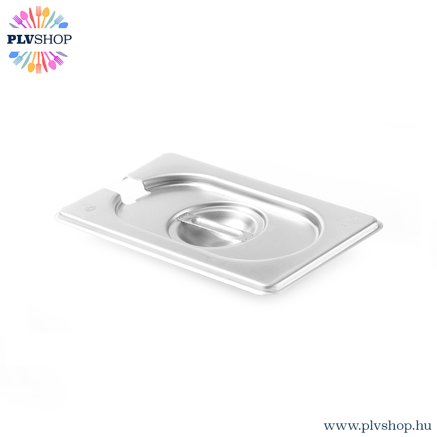 Hendi_806975 plvshop.hu - GN edény tető kanálkivágással 1/9 rozsdamentes Kitchen Line Hendi 806975