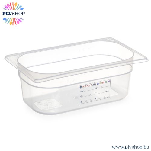plvshop.hu - GN edény 1/4 100mm HACCP Polipropilén Hendi 880371
